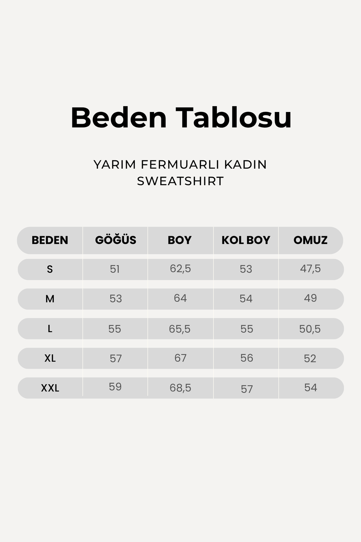 Yarım Fermuarlı Kadın Sweatshirt, Taş - 3