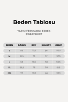 Yarım Fermuarlı Erkek Sweatshirt, Taş - 4