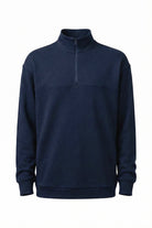 Yarım Fermuarlı Erkek Sweatshirt, Lacivert - 0