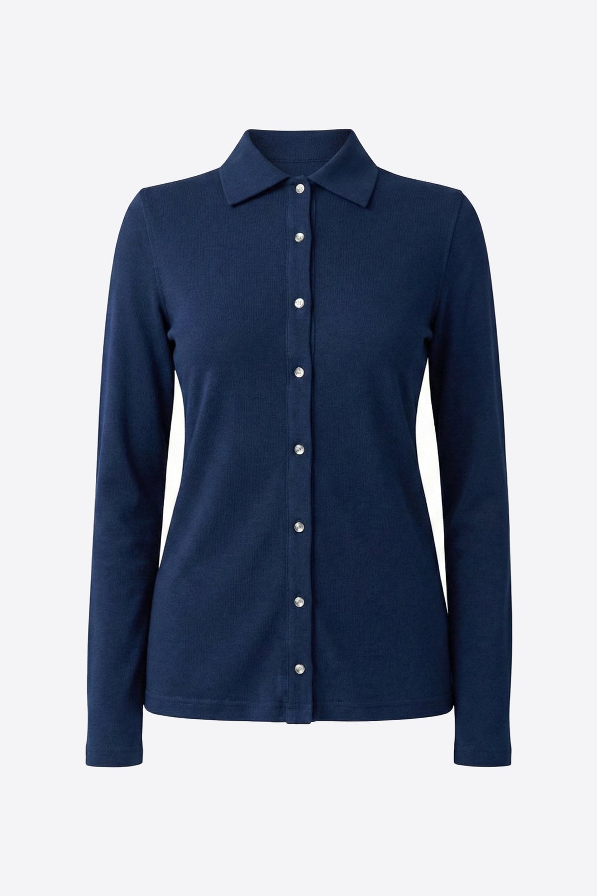Slim Fit Kadın Gömlek, Lacivert - 0