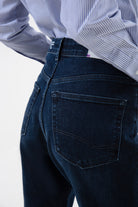 Yüksek Bel Comfort Fit Kadın Jean Pantolon, Lacivert - 3