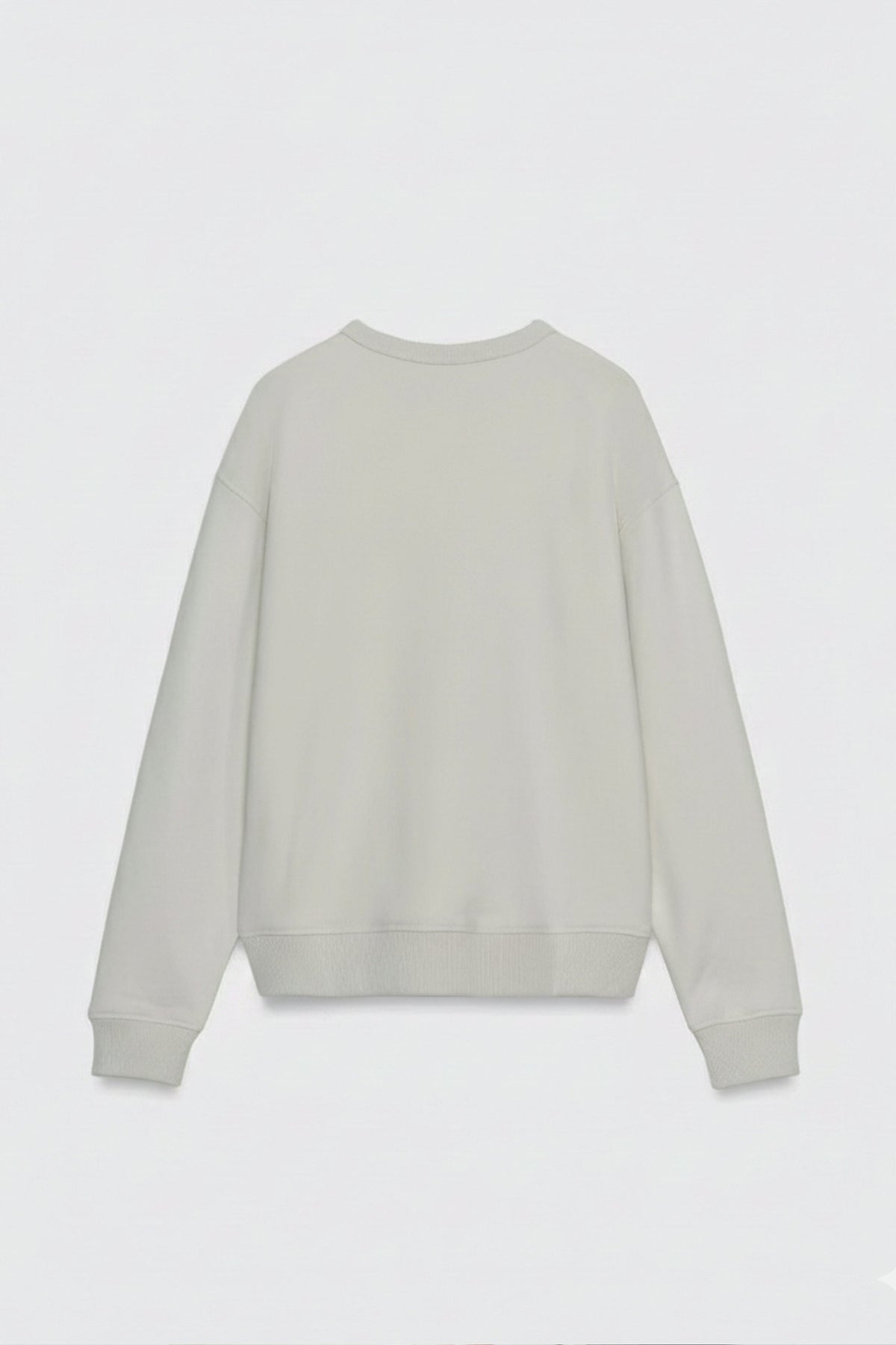 Regular Fit Logo Nakışlı Sweatshirt, Taş - 1