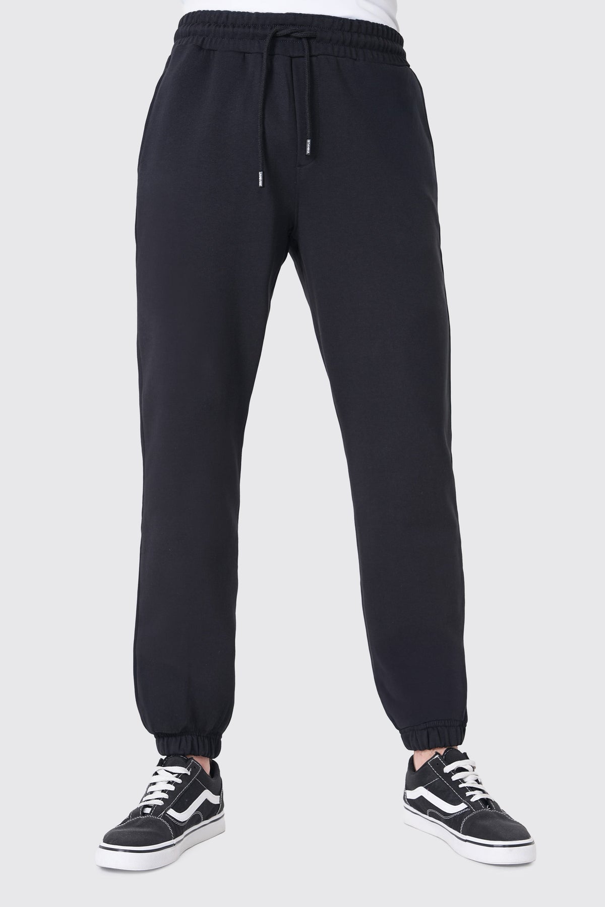 Erkek Jogger Eşofman Altı, Siyah - 1
