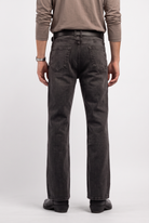 Geniş Paça Nakış Detaylı Jean Pantolon, Siyah - 5
