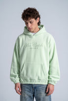 Kapüşonlu Kanguru Cepli Nakışlı Sweatshirt, Yeşil - 1