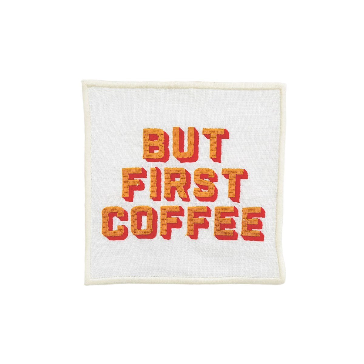 But First Coffee Desenli Kokteyl Peçete - 1 Adet Turuncu - 0
