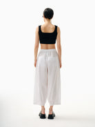 Crooked Triko Crop Top - Siyah - 1