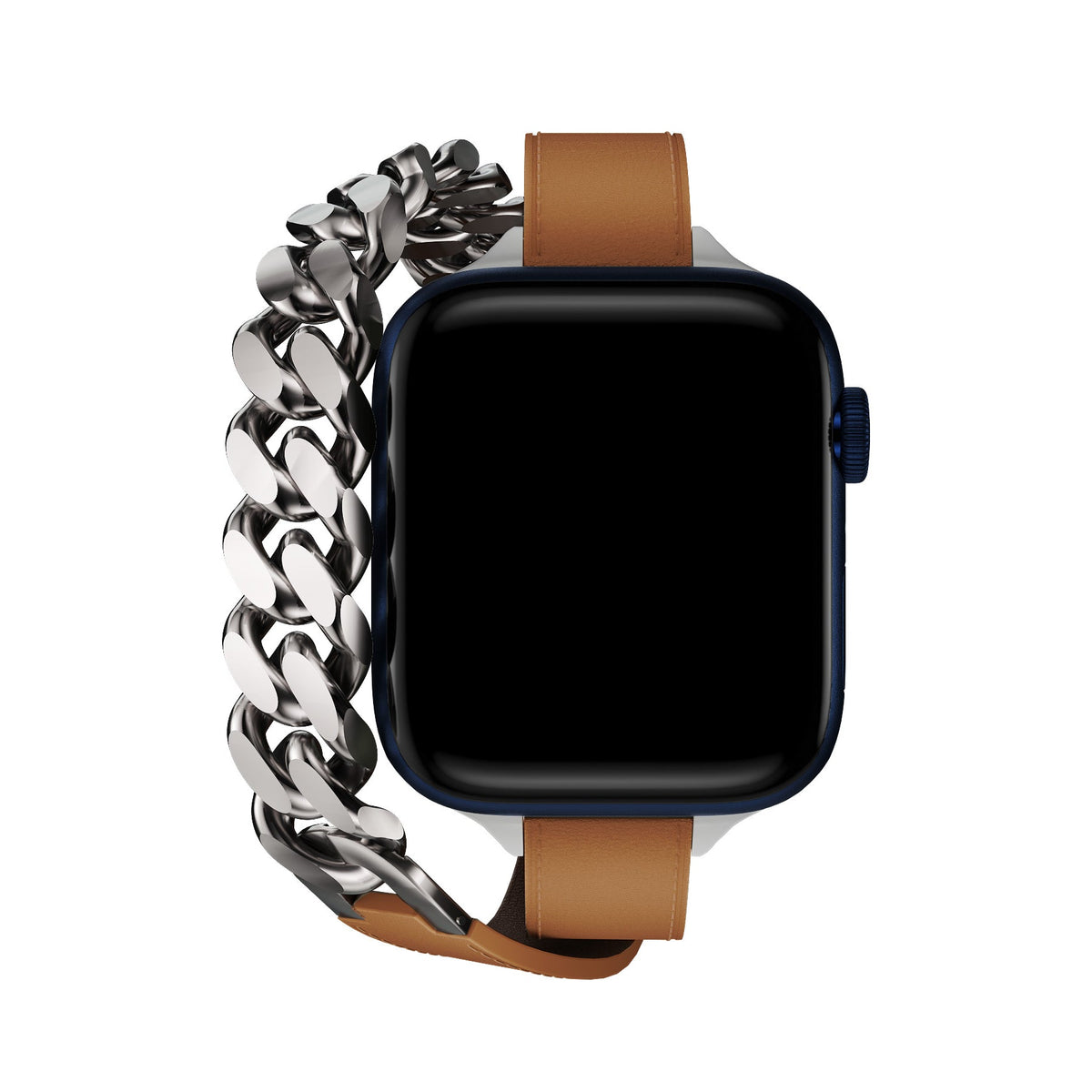 Apple Watch Uyumlu Double Tour Deri Kordon Taba