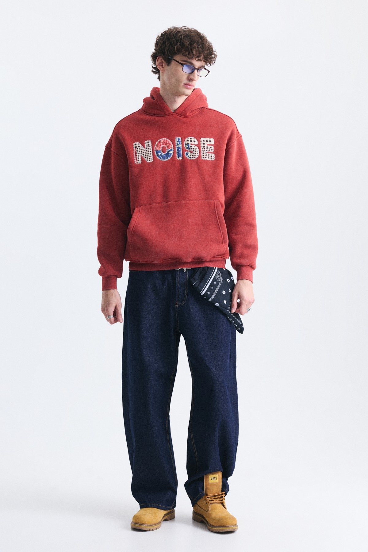 Nakışlı Oversize Kapüşonlu Sweatshirt