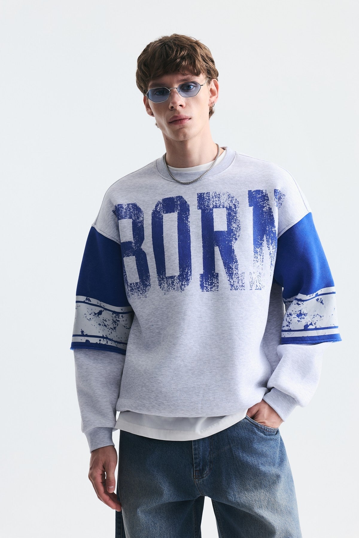 Oversize Çift Kollu Sweatshirt