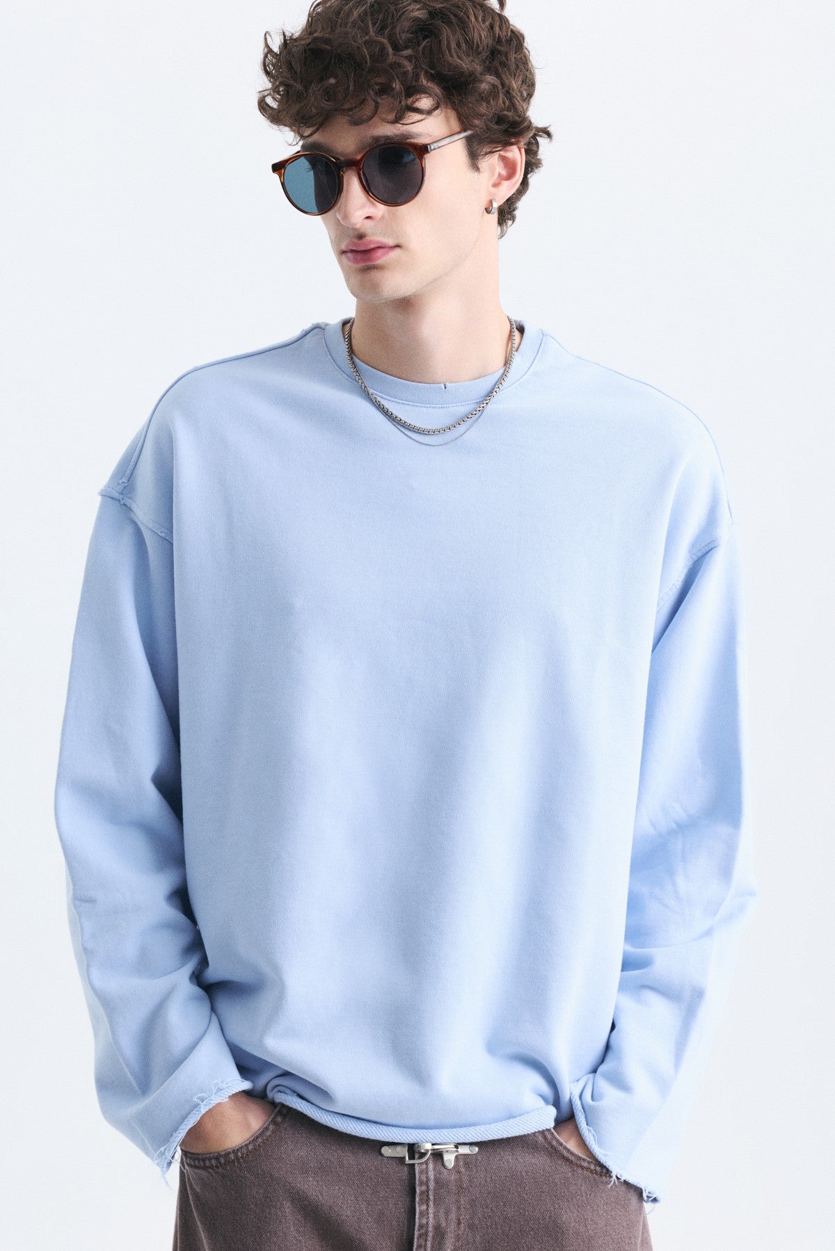 Dikiş Detaylı Oversize Sweatshirt