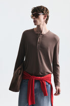 Relax Fit Düğmeli Yaka Tişört