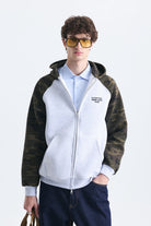 Kamuflaj Desenli Fermuarlı Sweatshirt