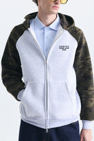 Kamuflaj Desenli Fermuarlı Sweatshirt