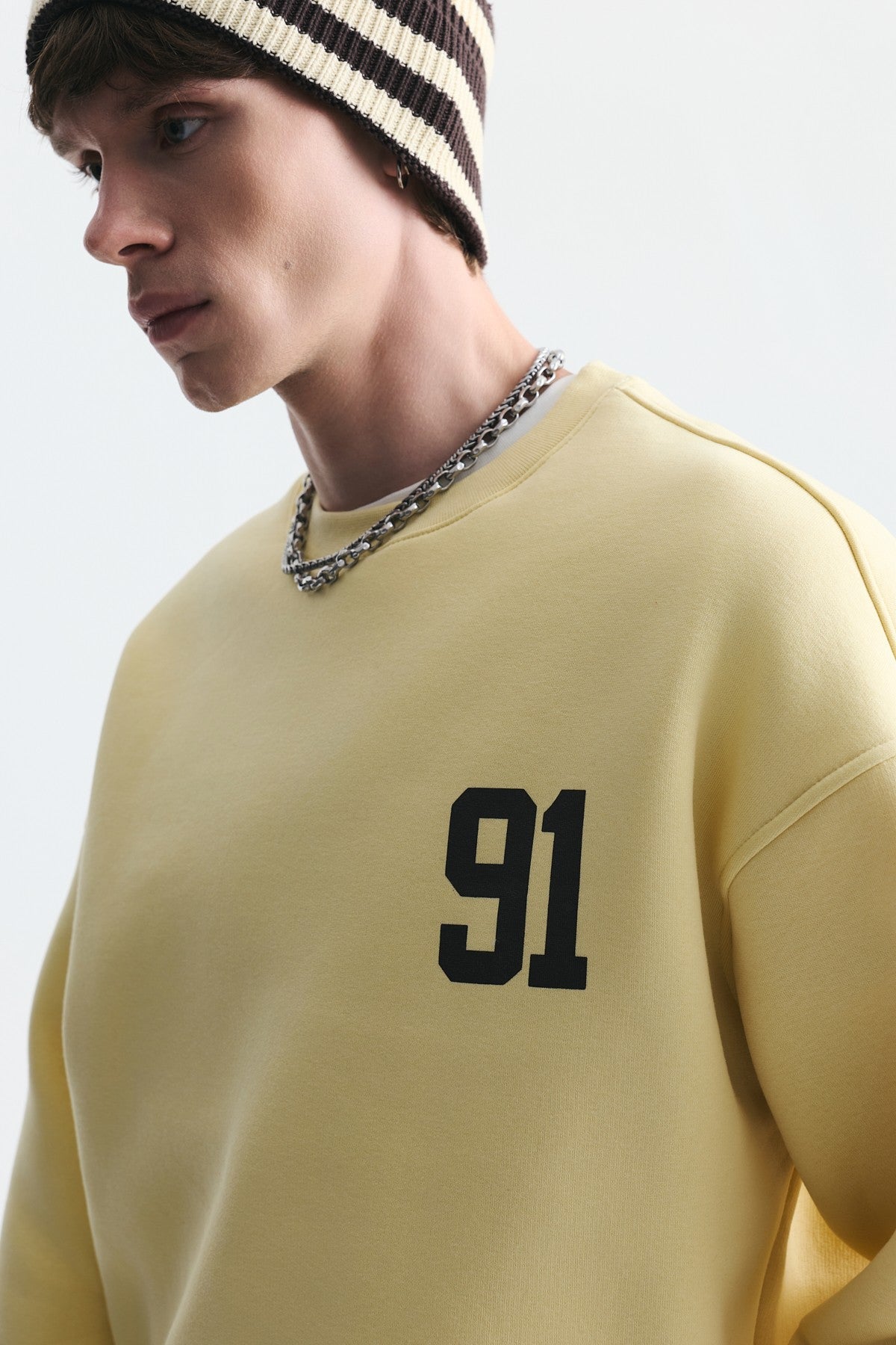 Oversize Baskılı Sweatshirt
