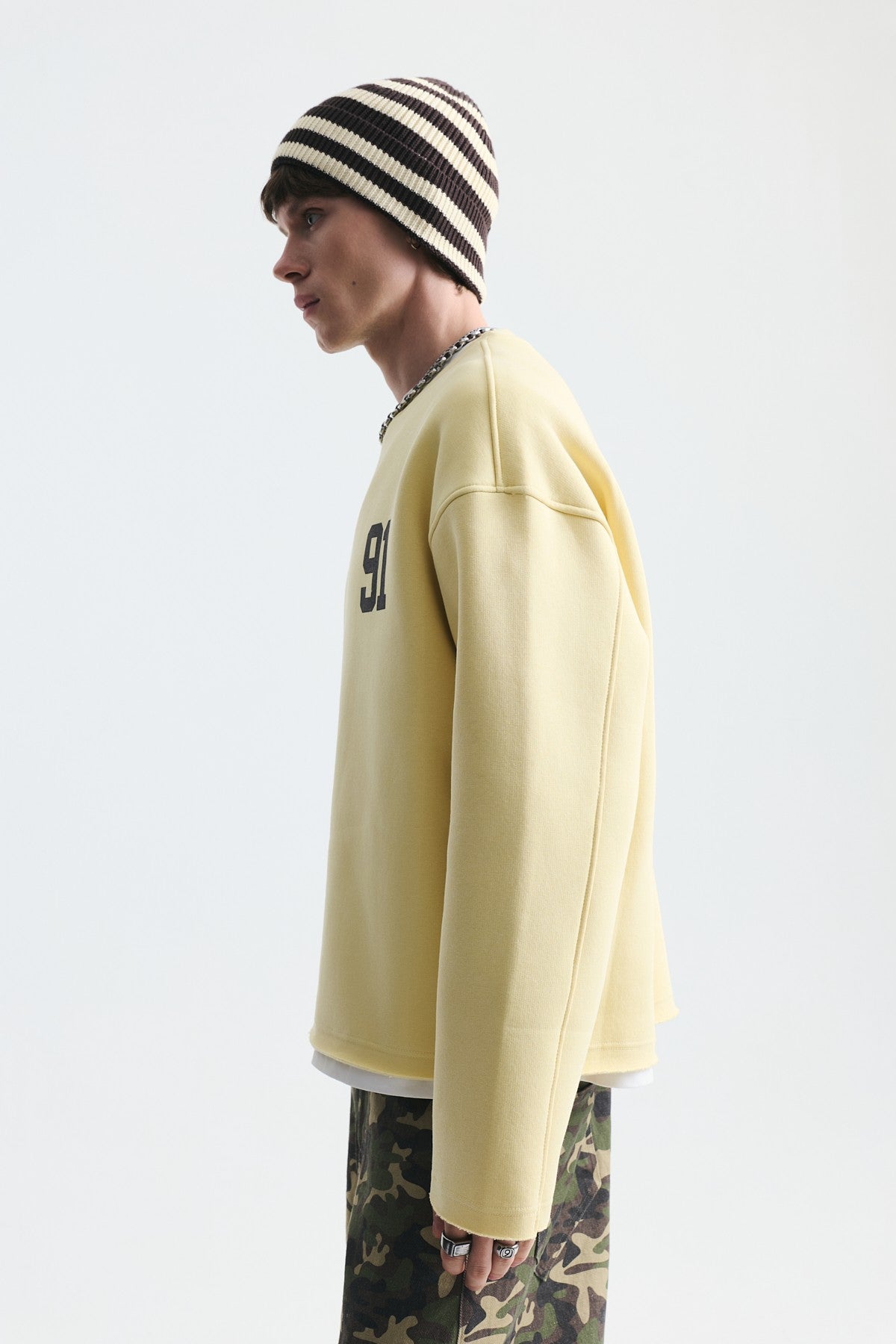 Oversize Baskılı Sweatshirt