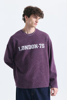Dokulu London Baskılı Sweatshirt