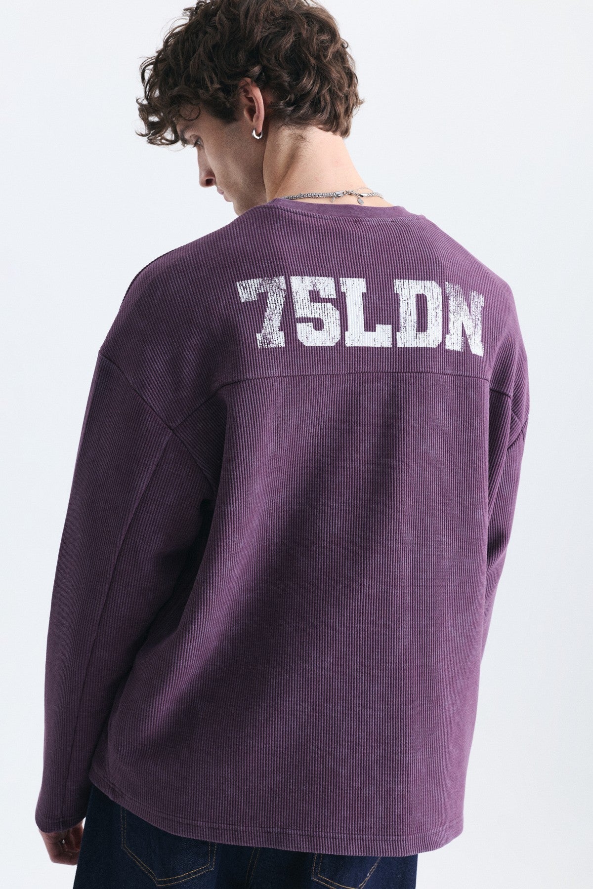 Dokulu London Baskılı Sweatshirt
