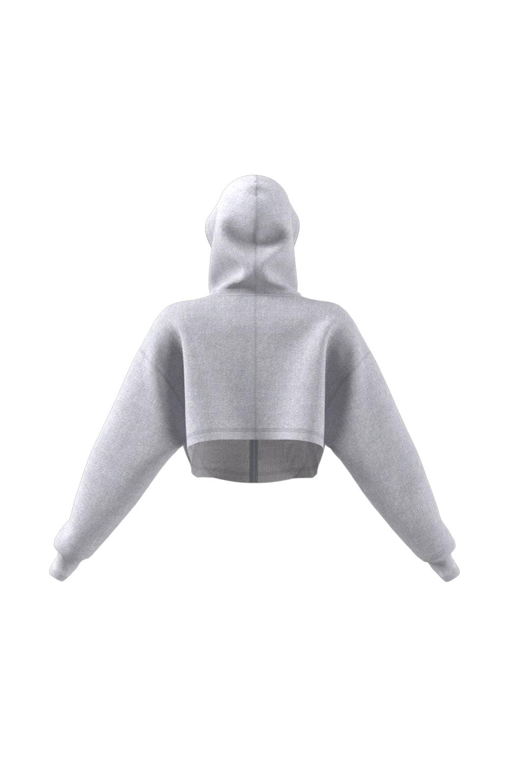 Adidas-Crop Full-Zip Loungewear Hoodie-Sweatshirts & Hoodies-10-fleurdirect.live