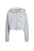 Adidas-Crop Full-Zip Loungewear Hoodie-Sweatshirts & Hoodies-3-fleurdirect.live