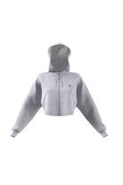 Adidas-Crop Full-Zip Loungewear Hoodie-Sweatshirts & Hoodies-7-fleurdirect.live