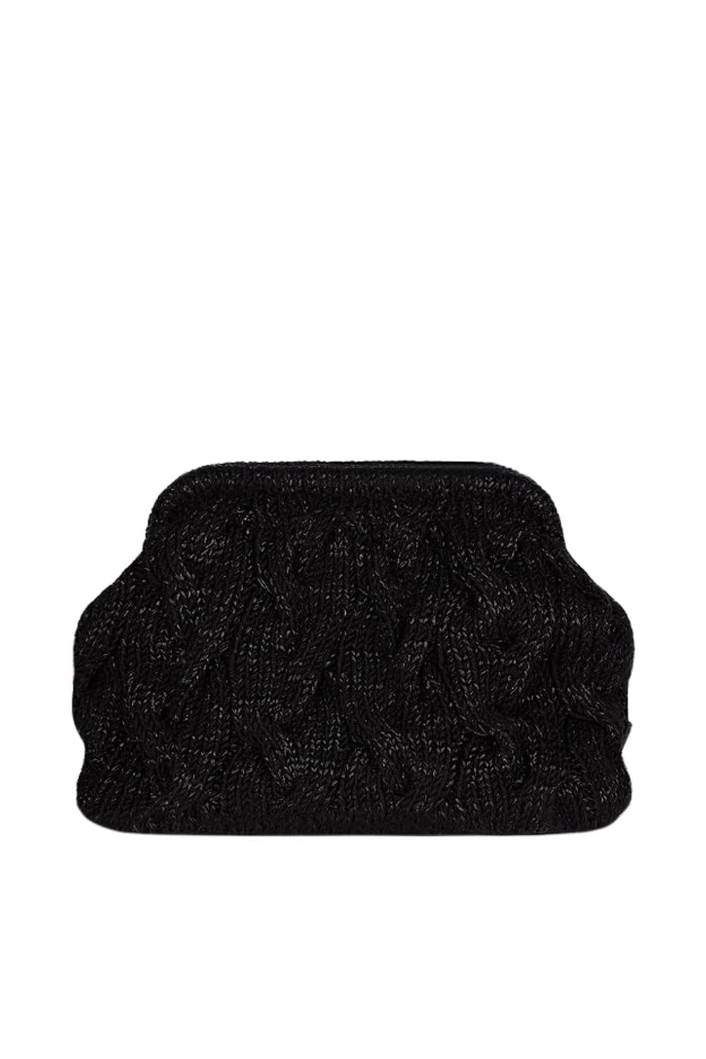Amour Et Naturel-Iva Simli Yun Clutch Siyah-Clutch-1-fleurdirect.live