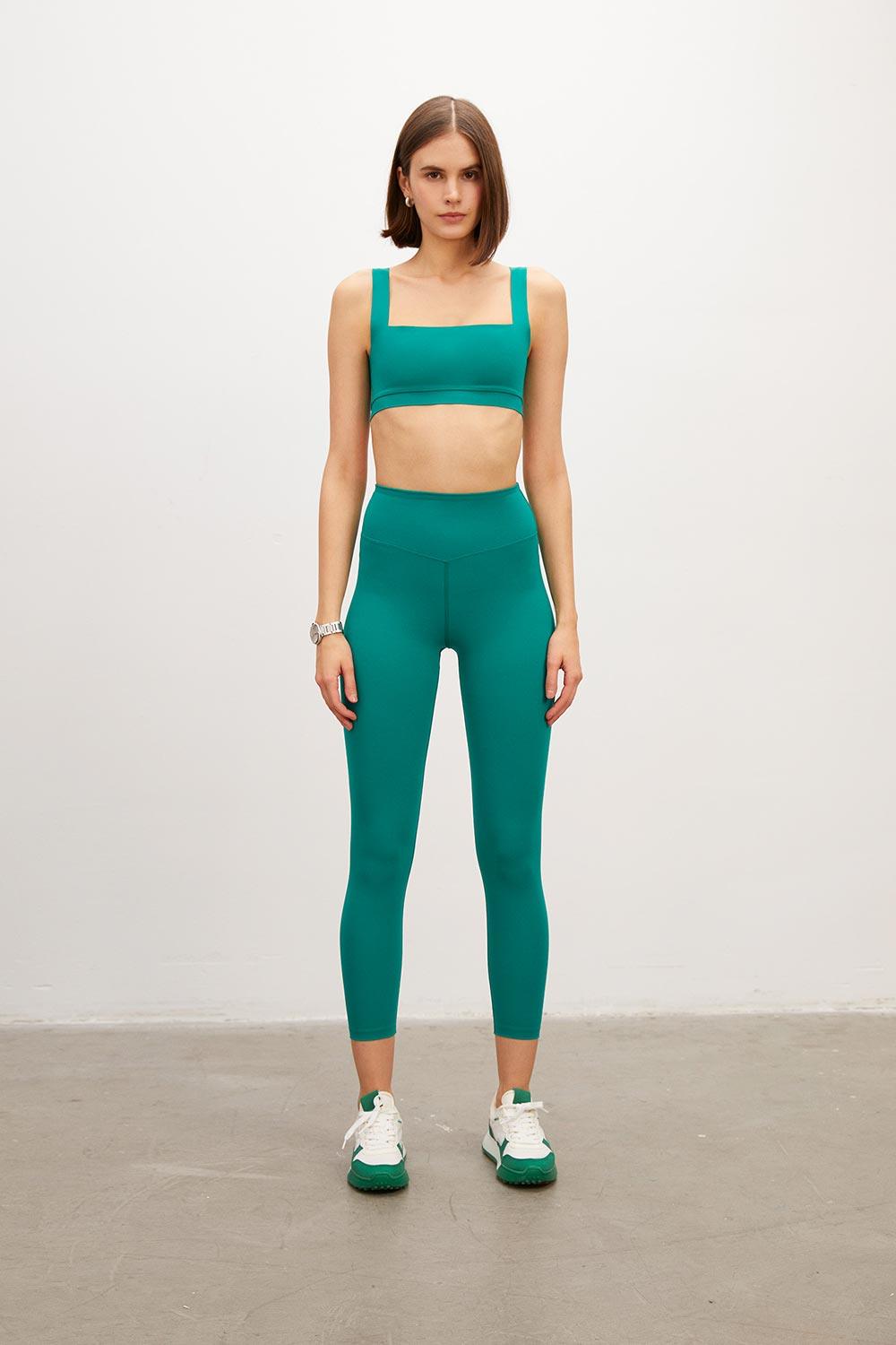 Anais & Margaux-Iris Emerald Green Sports Bra-Activewear-3-fleurdirect.live