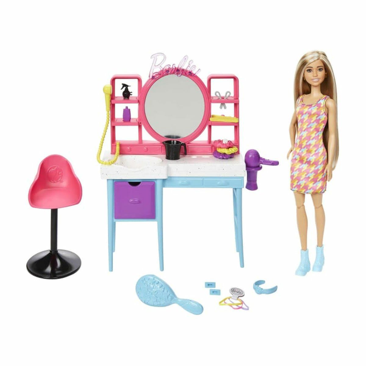 Barbie-Barbie Muhteşem Kuaför Oyun Seti-Biriktirilebilir Oyuncaklar ve Setleri-2-fleurdirect.live
