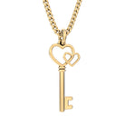 Chocli-18 Ayar Altın Kaplama Love Key Kolye-Kolye-1-fleurdirect.live