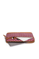Fudela-Fudela 13-14 Inch Burgundy Polka Dot Macbook- Laptop Bag-Laptop Çantası-3-fleurdirect.live