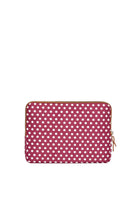 Fudela-Fudela 13-14 Inch Burgundy Polka Dot Macbook- Laptop Bag-Laptop Çantası-4-fleurdirect.live