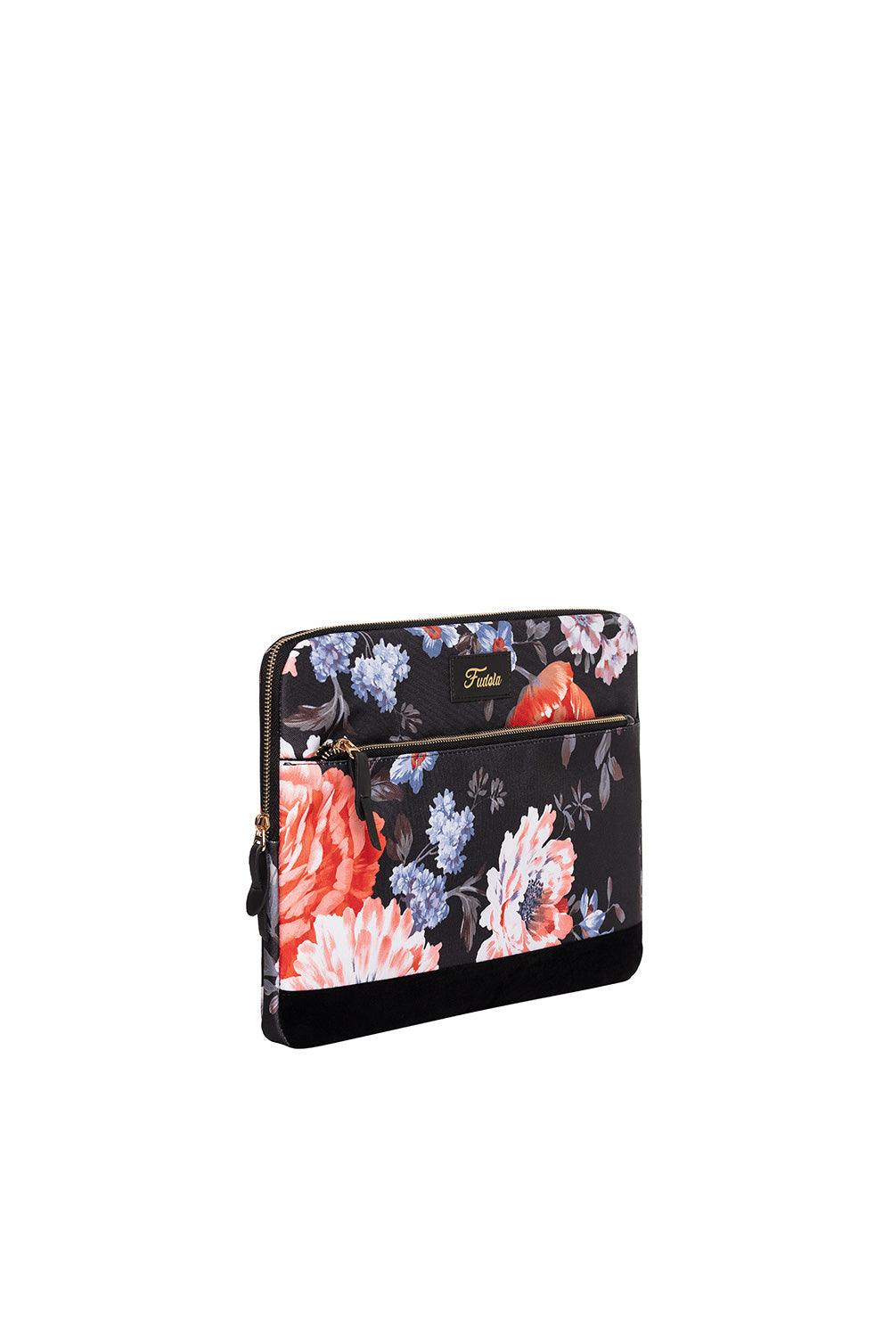 Fudela-Fudela 15.6 Inch Black Roses Macbook- Laptop Bag-Laptop Çantası-2-fleurdirect.live