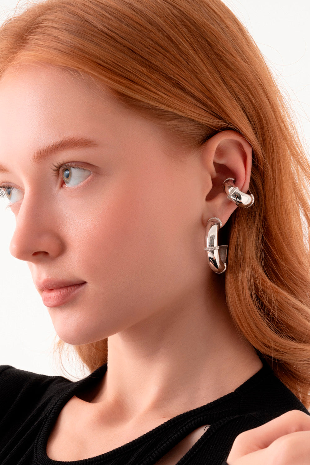 Gal İstanbul-Roma Earcuff Silver-Küpe-2-fleurdirect.live