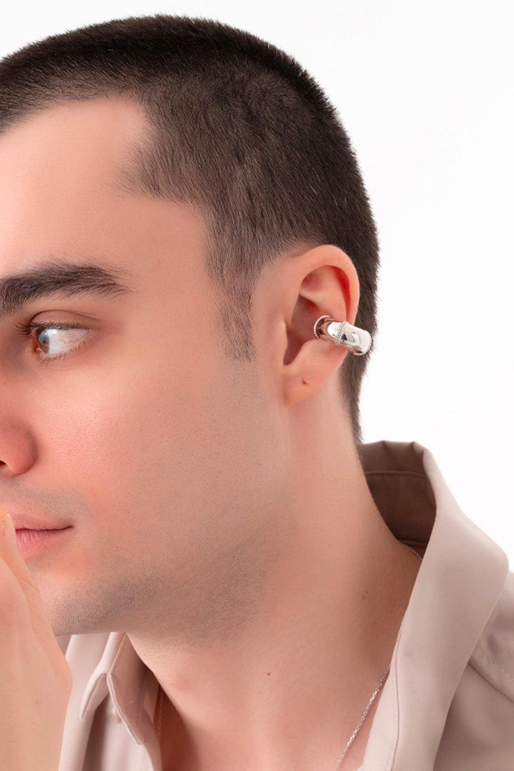 Gal İstanbul-Roma Earcuff Silver-Küpe-3-fleurdirect.live