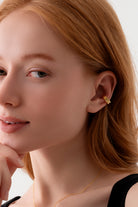 Gal İstanbul-Small Twin Earcuff Gold-Küpe-2-fleurdirect.live