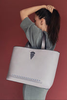 Geomi-Mun Tote - Travel Size - Gri-Omuz Çantası-1-fleurdirect.live