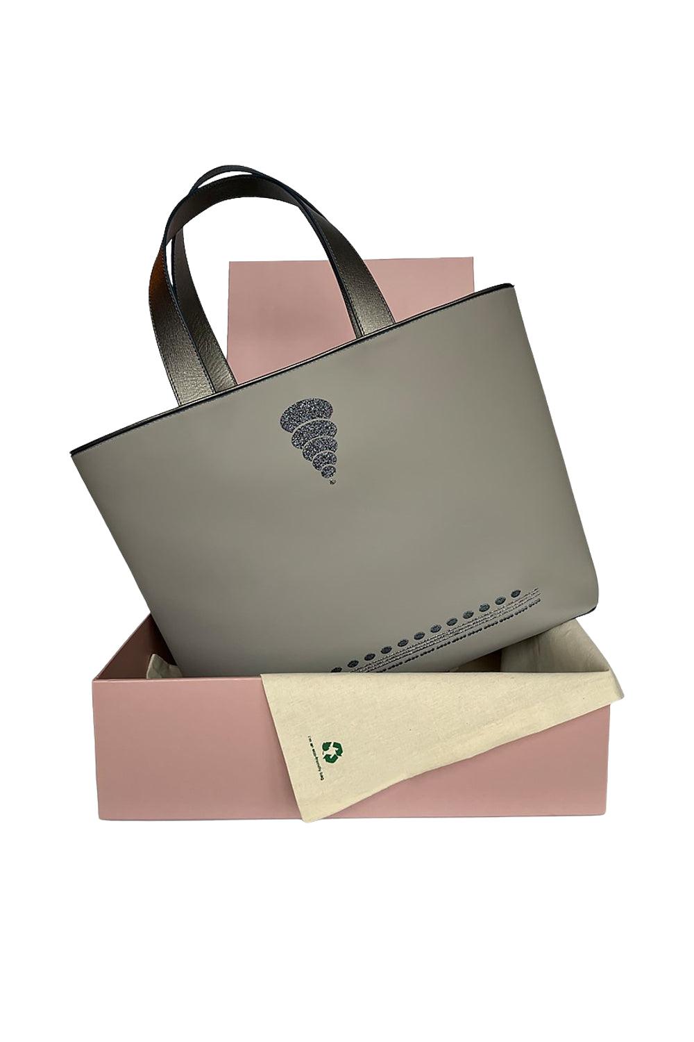 Geomi-Mun Tote - Travel Size - Gri-Omuz Çantası-3-fleurdirect.live