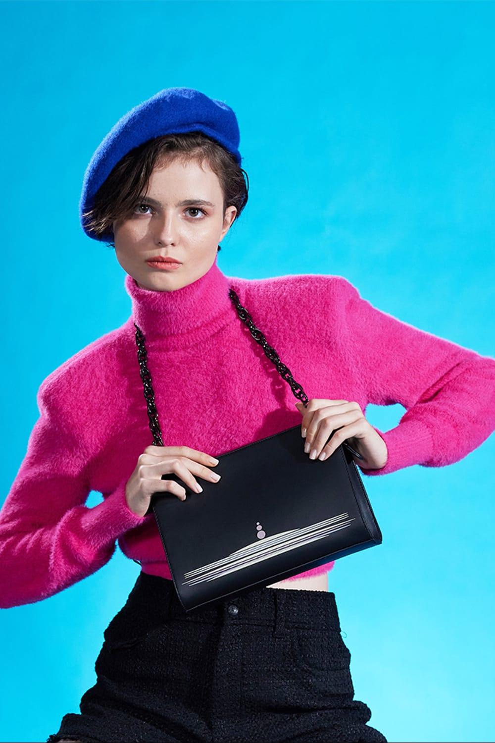 Geomi-Sunset Clutch - Siyah-Clutch-2-fleurdirect.live