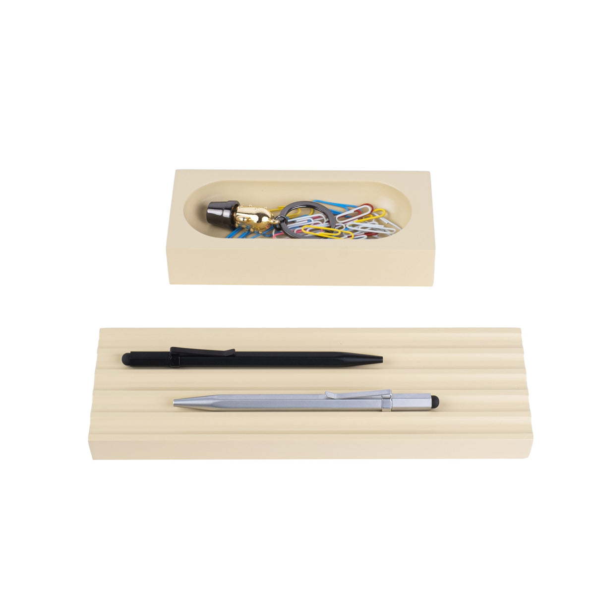 Kayigo-Krem Woody İkili Set-Masaüstü Organizer-4-fleurdirect.live