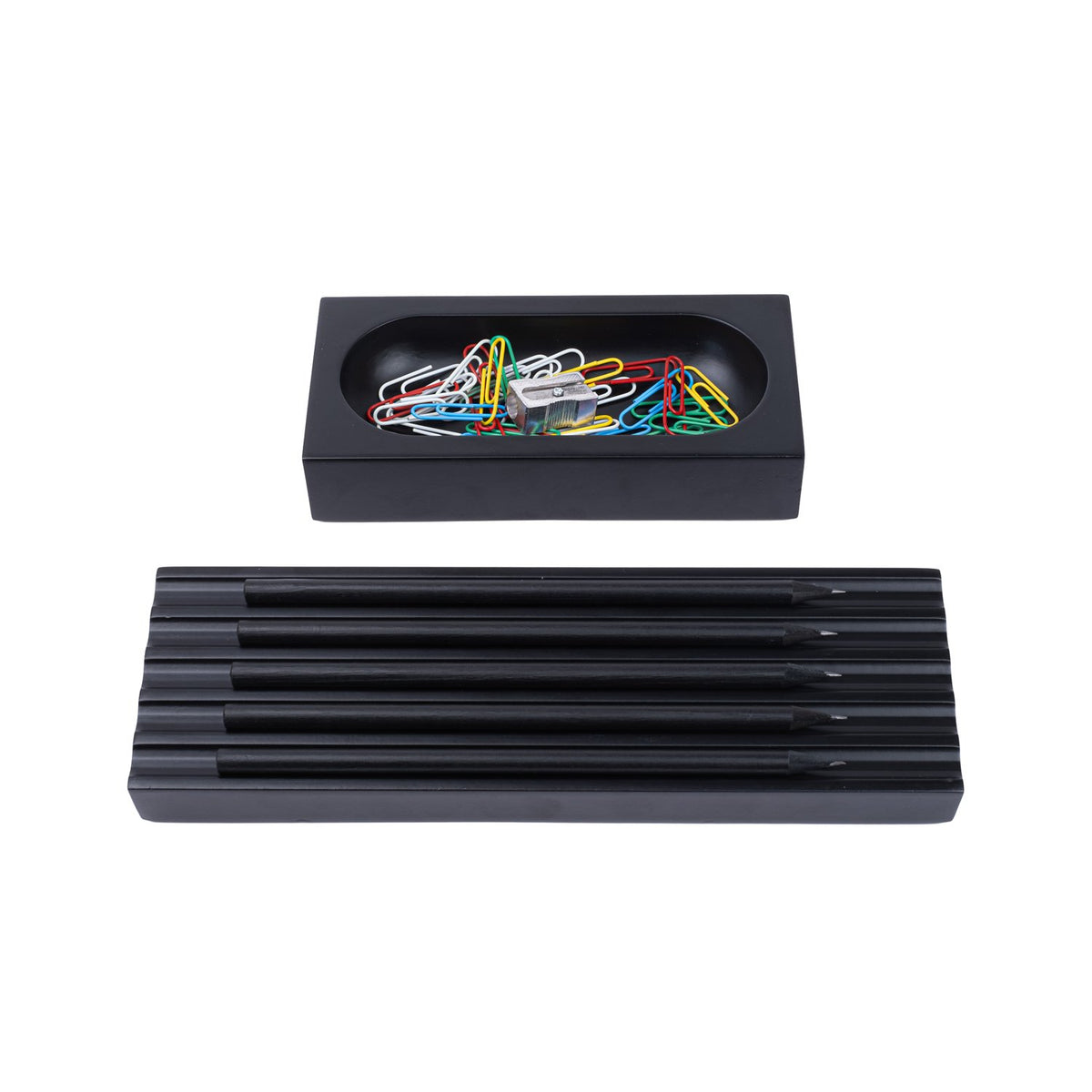 Kayigo-Siyah Woody İkili Set-Masaüstü Organizer-1-fleurdirect.live