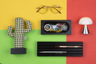 Kayigo-Siyah Woody Yeşil Pöti Kareli Cactus üçlü Set-Masaüstü Organizer-4-fleurdirect.live