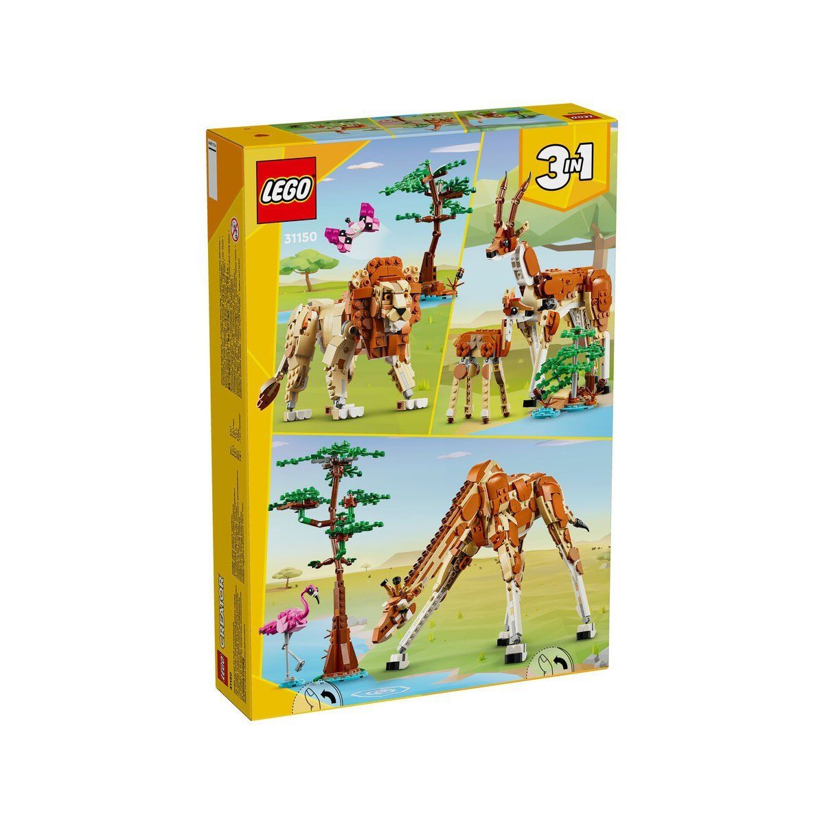 Lego-Lego Creator 3’Ü1 Arada Vahşi Safari Hayvanları 780 Parça +9 Yaş-Lego Classic-5-fleurdirect.live