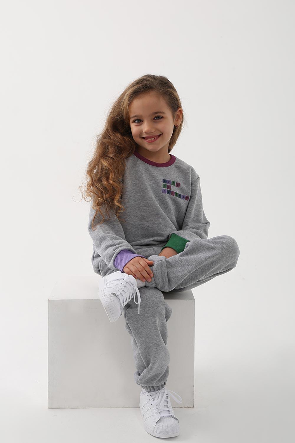 Let's Be Friends-Sweatshirt - Gri Melanj-Sweatshirts & Hoodies-3-fleurdirect.live