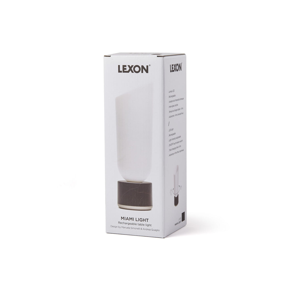 Lexon-Miami Ayarlanabilir Led Lamba Beyaz Mermer-Masa Lambası-4-fleurdirect.live