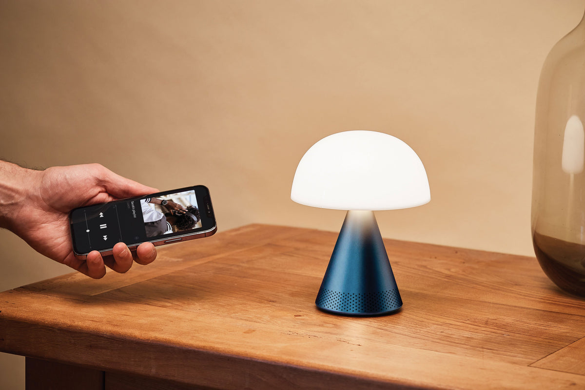 Lexon-Mina L Led Lamba Ve Bluetooth Hoparlör Lacivert-Led Lamba-2-fleurdirect.live