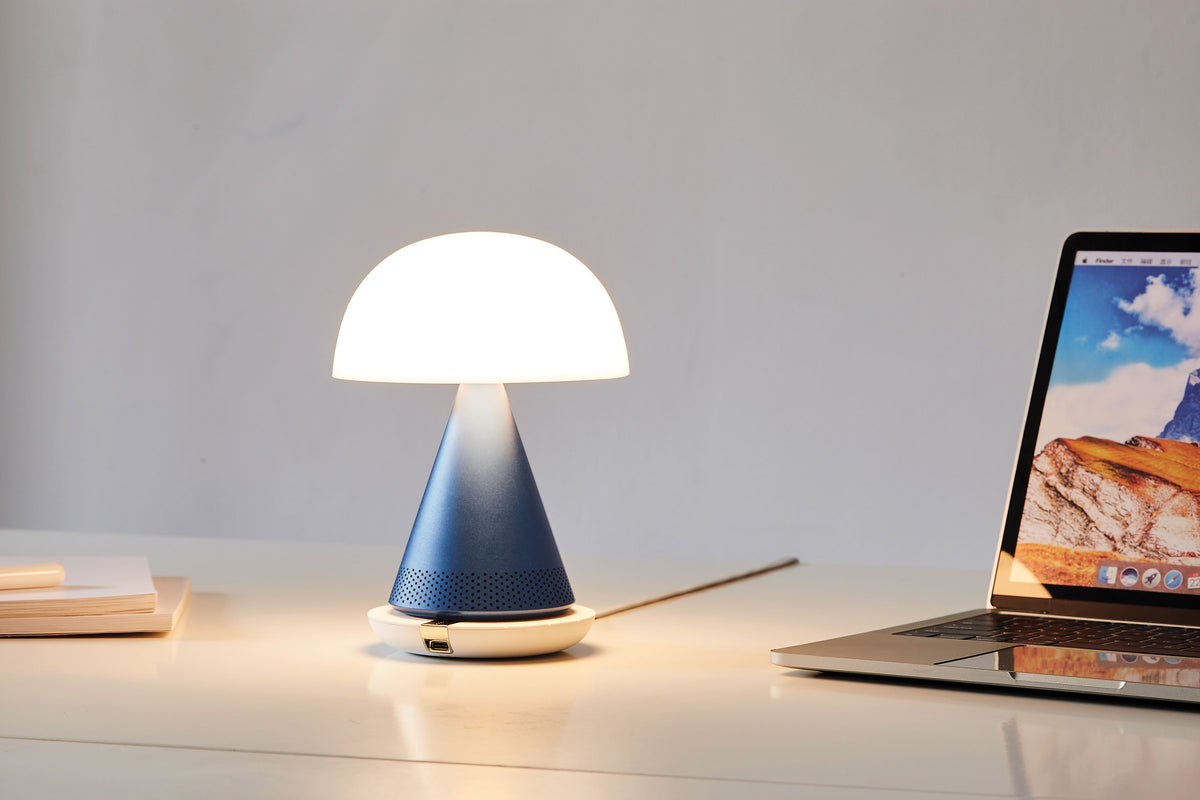 Lexon-Mina L Led Lamba Ve Bluetooth Hoparlör Lacivert-Led Lamba-4-fleurdirect.live