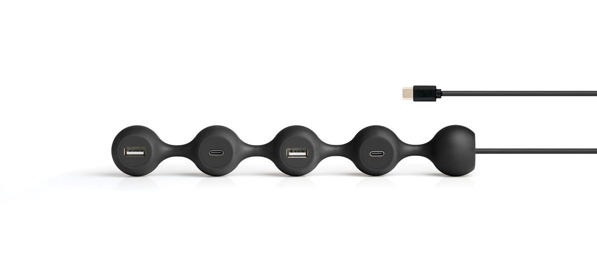 Lexon-Peas Hub C Usb çoğaltıcı Siyah-Usb Çoğaltıcı-1-fleurdirect.live