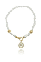 Linya Jewellery-Kutup Yıldızı Madalyon İnci Kolye-Kolye-1-fleurdirect.live