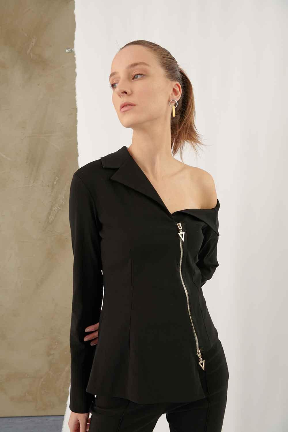 Mirimalist-Viva Jacket Black-Ceket-7-fleurdirect.live