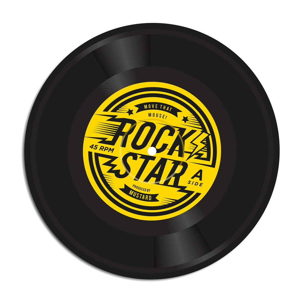 Mustard-Mustard Rock N Roll Mouse Pad-Mouse Pad-1-fleurdirect.live